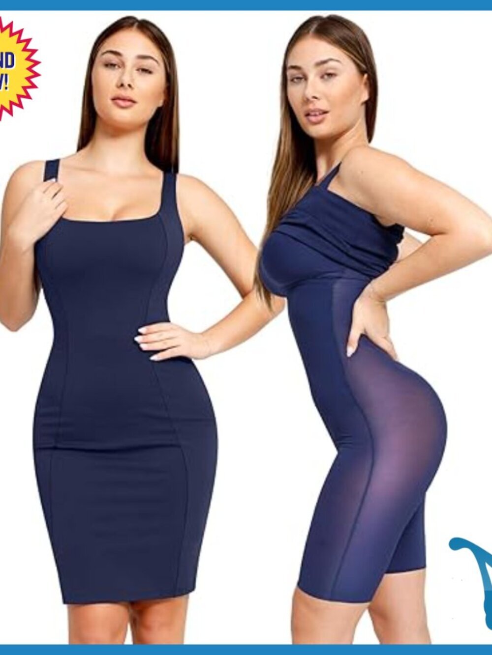Sleeveless Work Dress with Built-In Shapewear, 4-Way Stretch Fabric, Size Small